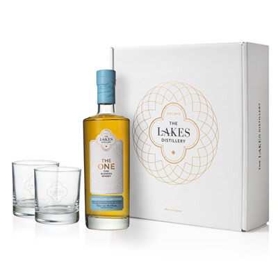 The Lakes The One Moscatel Cask Finish Whisky Gift Pack With Glasses